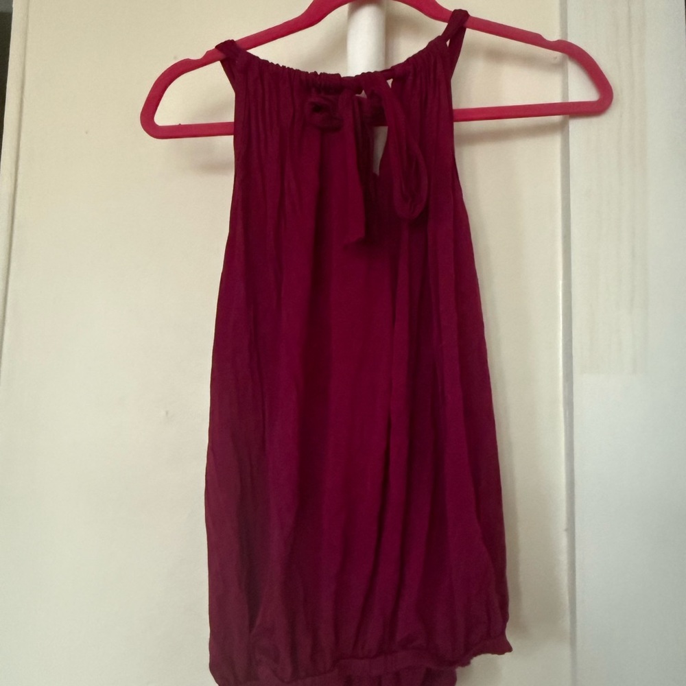 Trina Turk Imma Halter Top in Deep Red | Going Out Summer Top evening party top - Picture 3 of 5